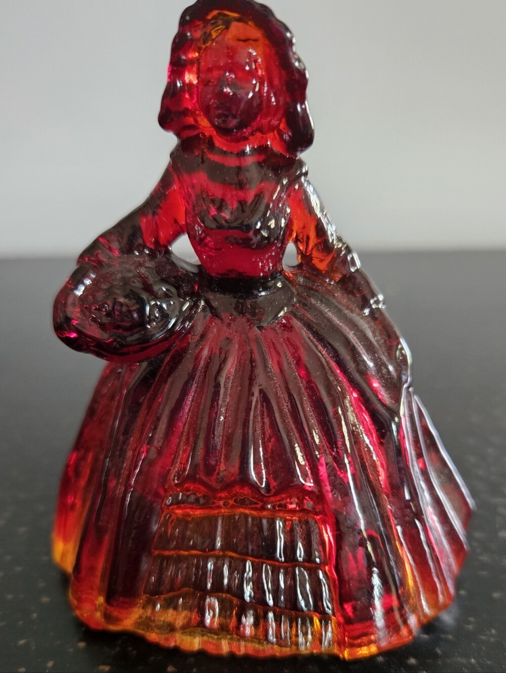 Boyds Lady Elizabeth Amberina Glass made with Colloidal Gold Quiet Luxury